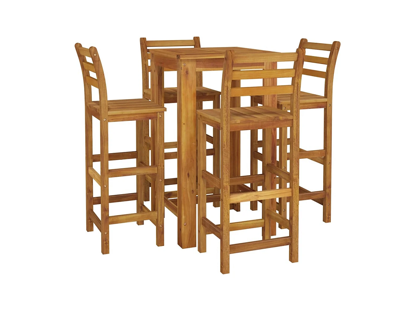 Braenor  Ensemble de bar de jardin 5 pcs bois d'acacia solide