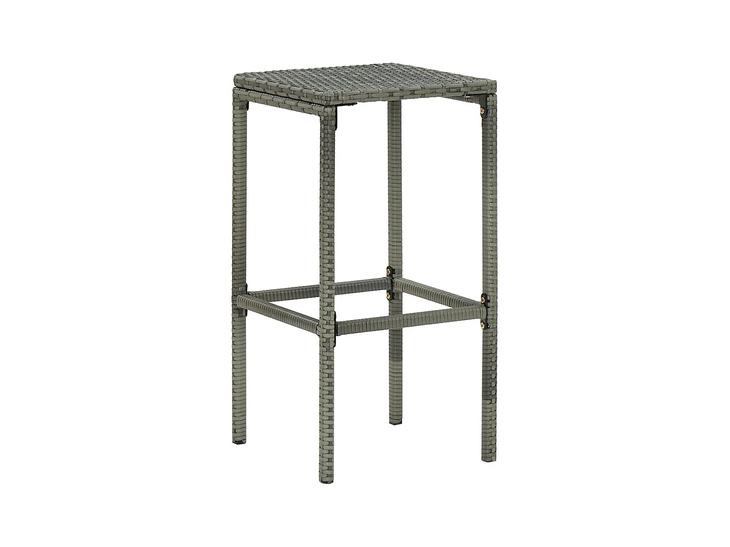 Elisah  Ensemble de bar de jardin 5 pcs et coussins Résine tressée Gris