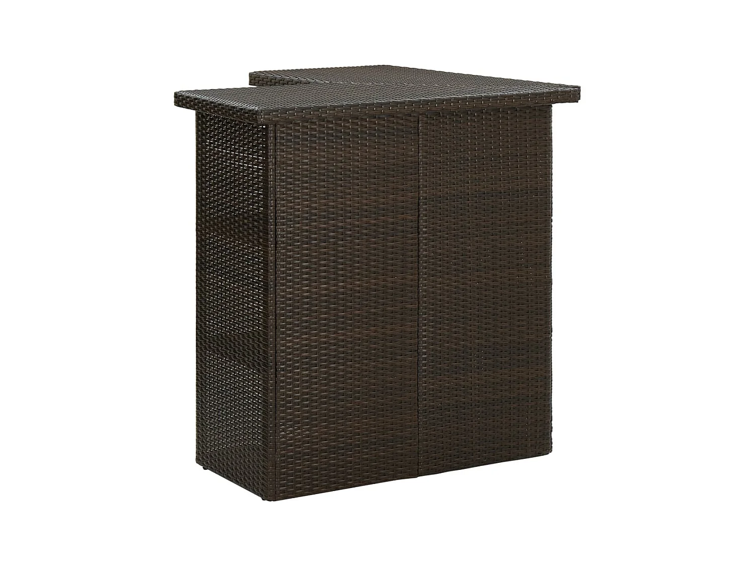 Valdyn  Ensemble de bar de jardin 4 pcs coussins Résine tressée Marron