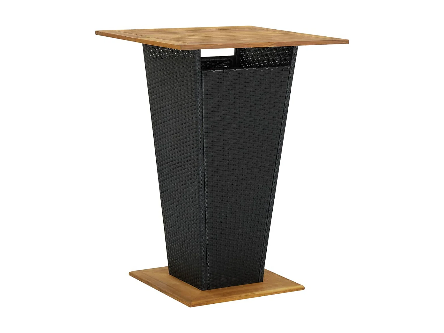 Gela  5-delige Tuinbarset met kussens poly rattan zwart