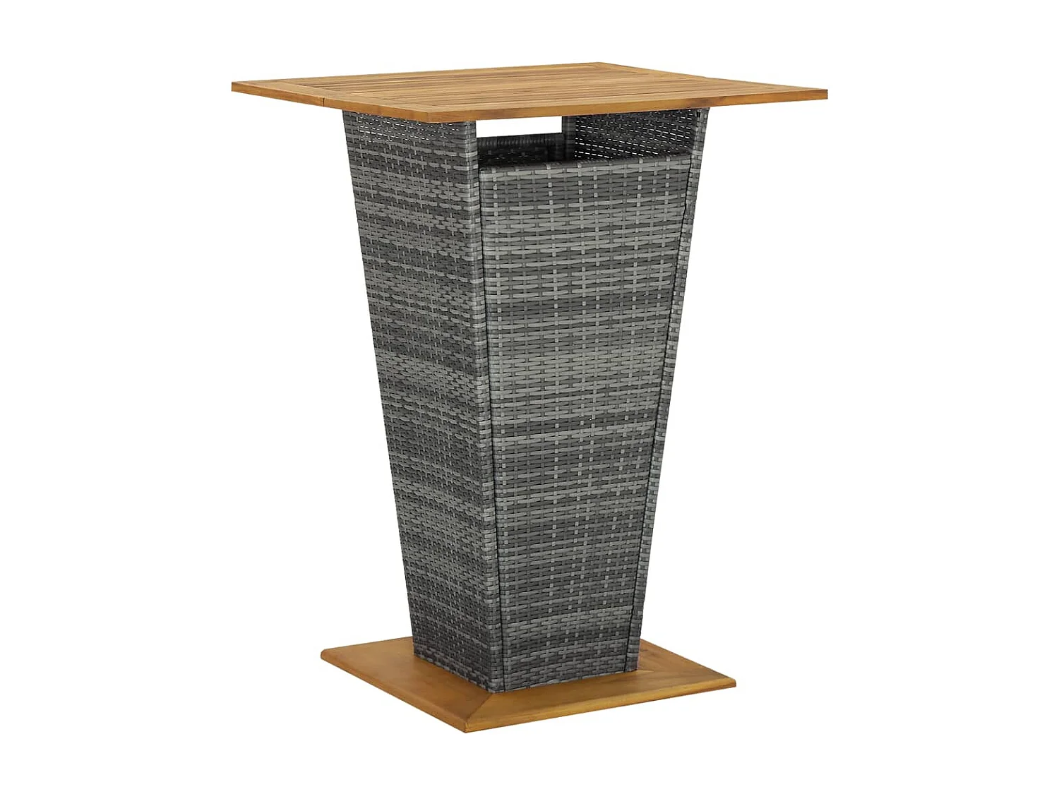 Fairlawn  Ensemble de bar de jardin 3 pcs et coussins Résine tressée Gris