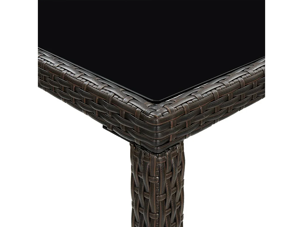 Mary  Ensemble de bar de jardin 9 pcs coussins Résine tressée Marron