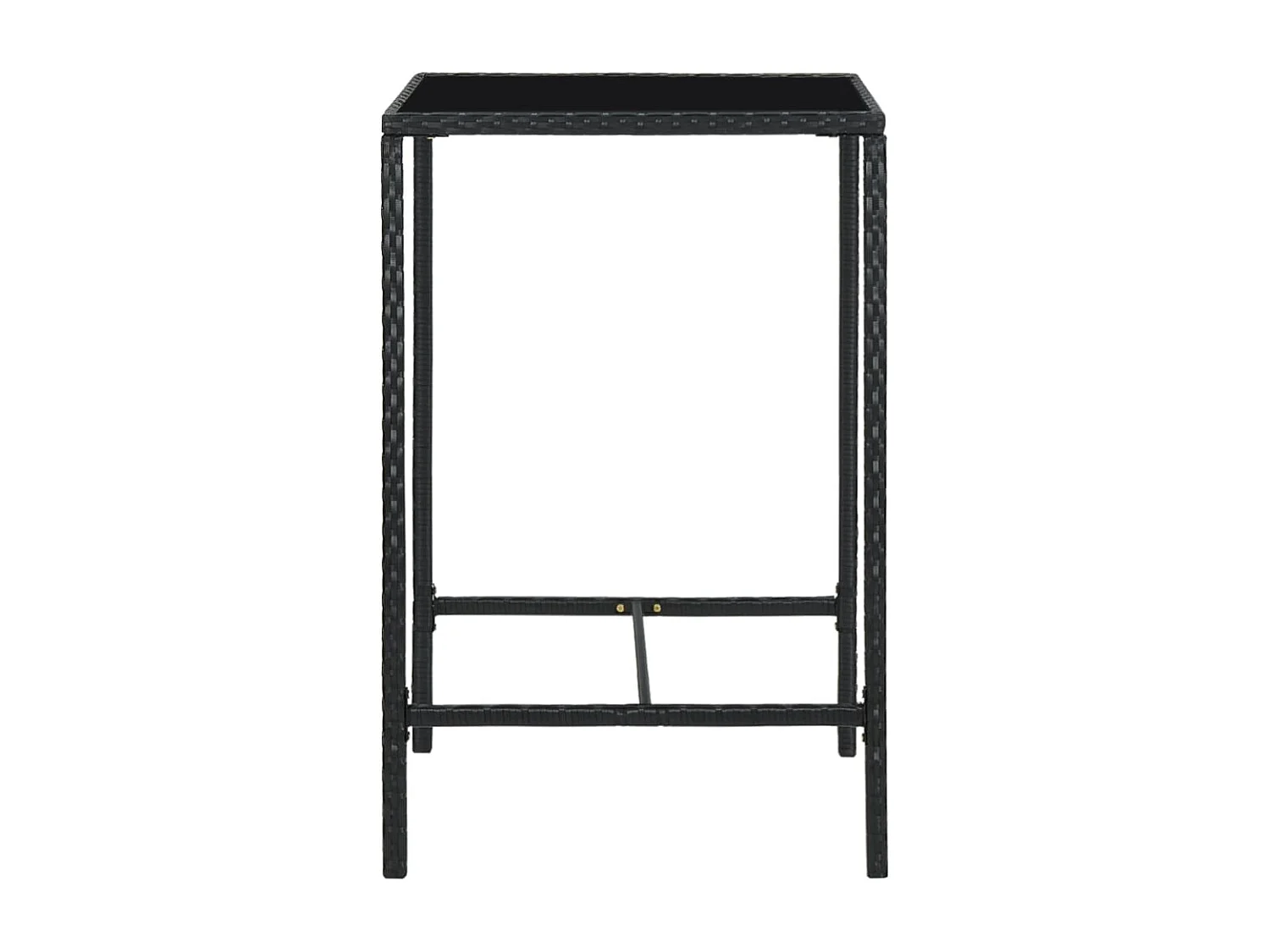 Helyra  Ensemble de bar de jardin 5 pcs et coussins Résine tressée Noir