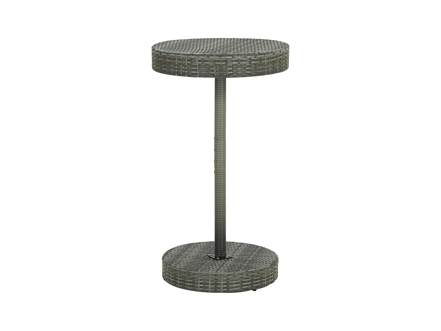 Kaden Lee  Ensemble de bar de jardin 3 pcs et coussins Résine tressée Gris