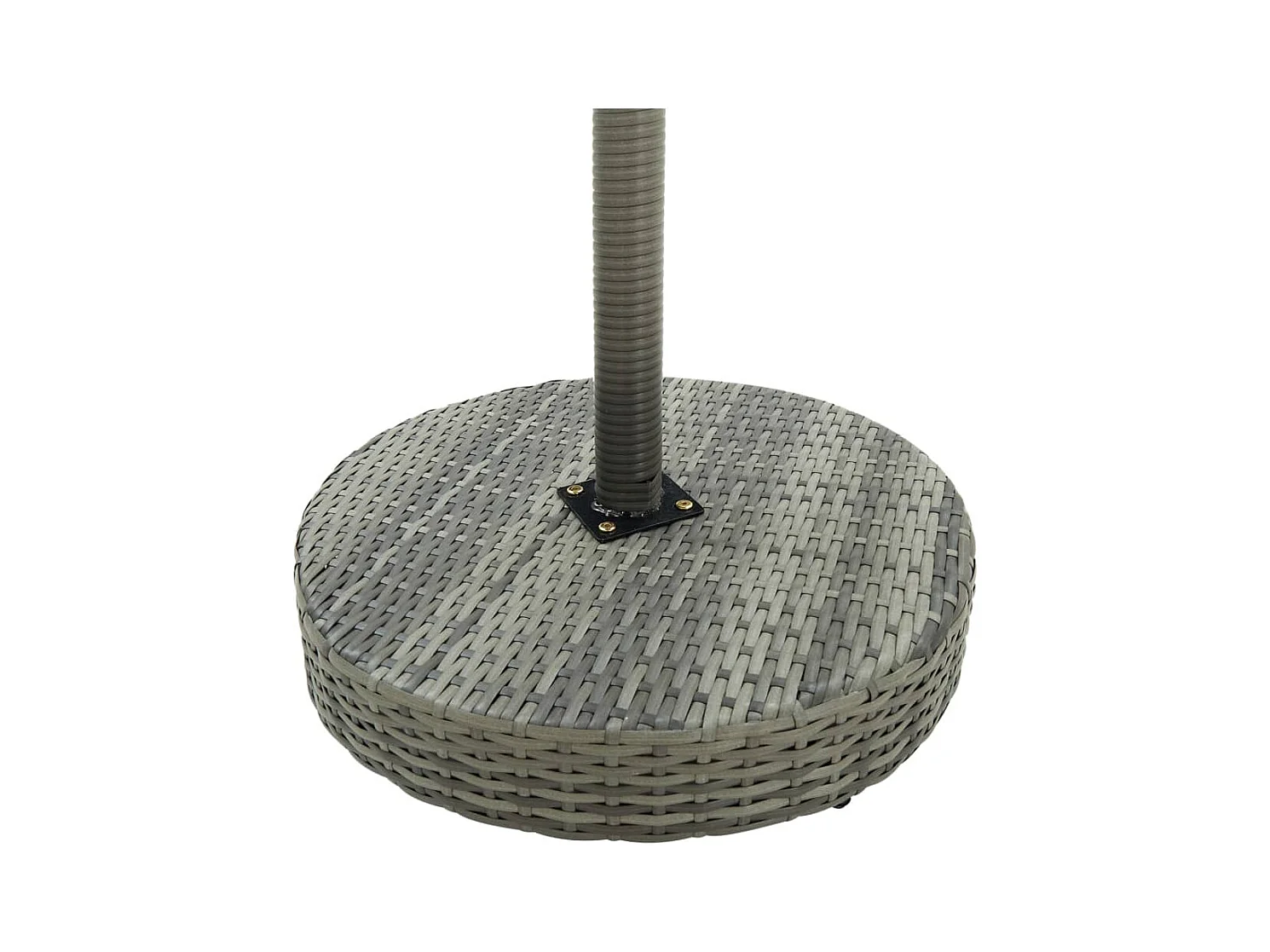 Kaden Lee  Ensemble de bar de jardin 3 pcs et coussins Résine tressée Gris