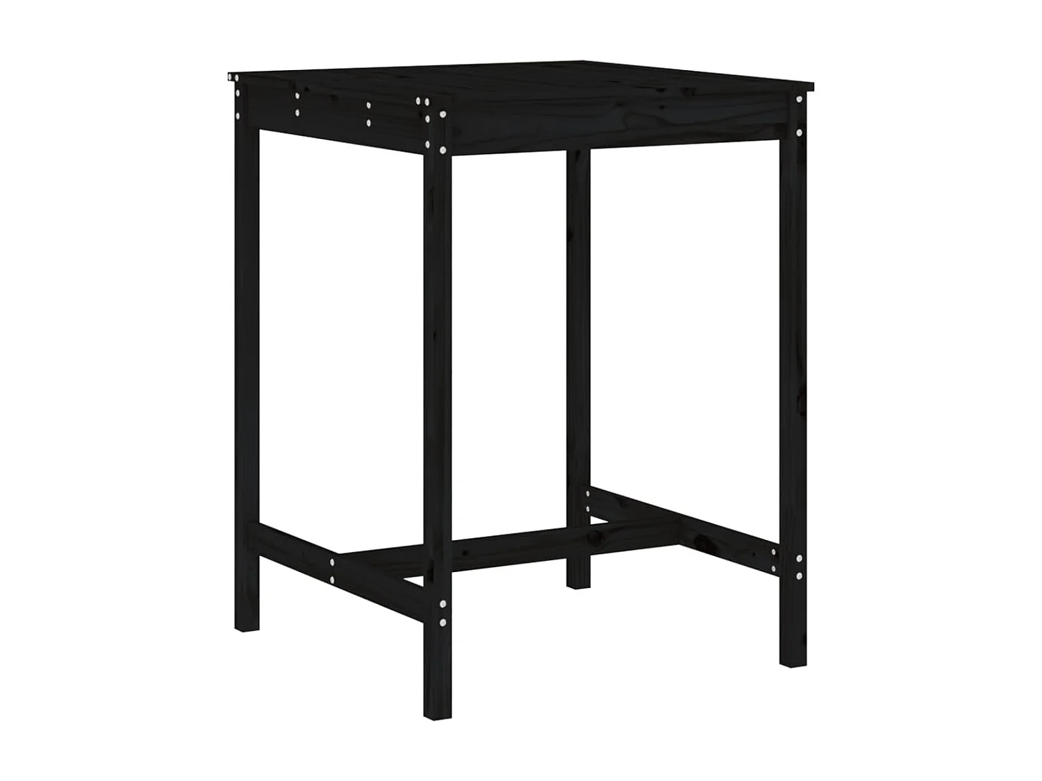 Xalor  Ensemble de bar de jardin 3 pcs noir bois de pin massif