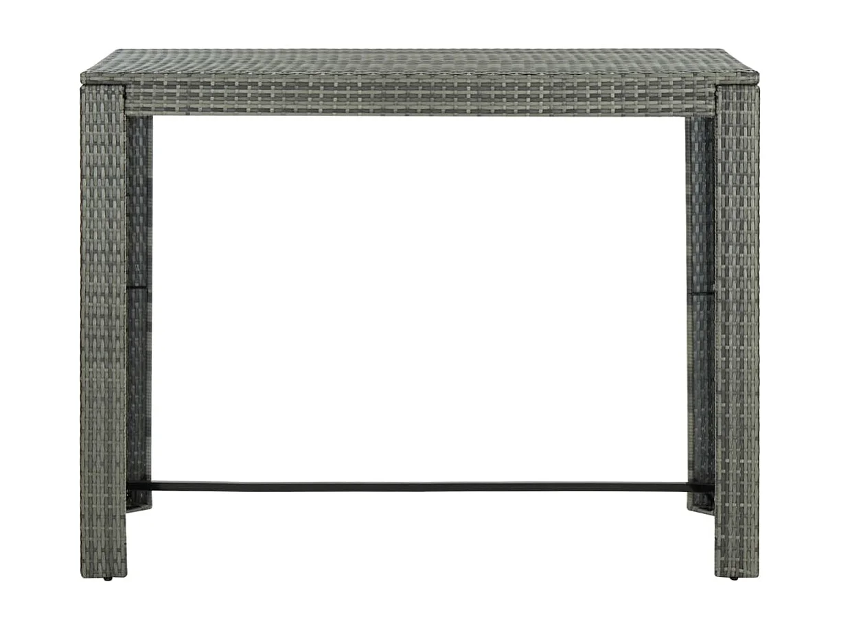 Elisah  Ensemble de bar de jardin 9 pcs et coussins Résine tressée Gris