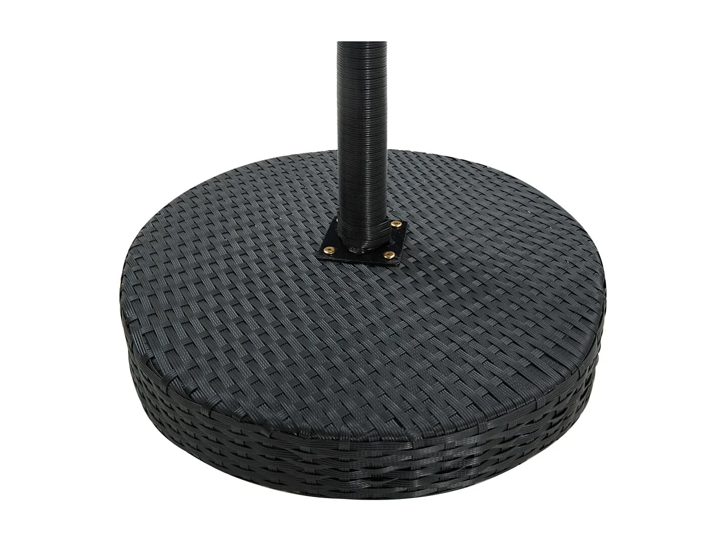 San Ferdinando di Puglia  Ensemble de bar de jardin 3 pcs et coussins Résine tressée Noir