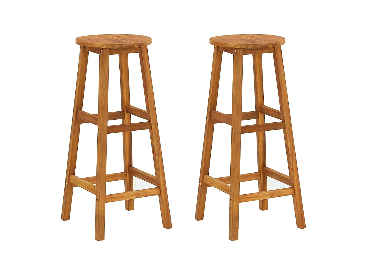 Braenor  Ensemble de bar de jardin 3 pcs bois d'acacia solide