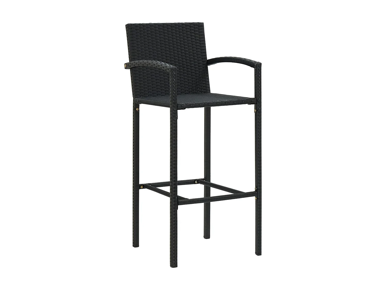 Alan  Conjunto de bar para jardín 5 piezas negro