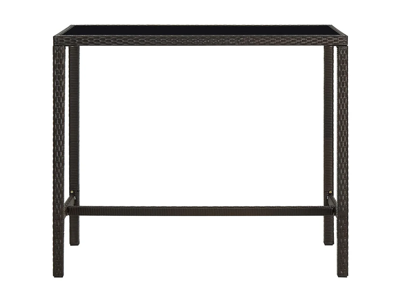 Mary  Ensemble de bar de jardin 7 pcs coussins Résine tressée Marron