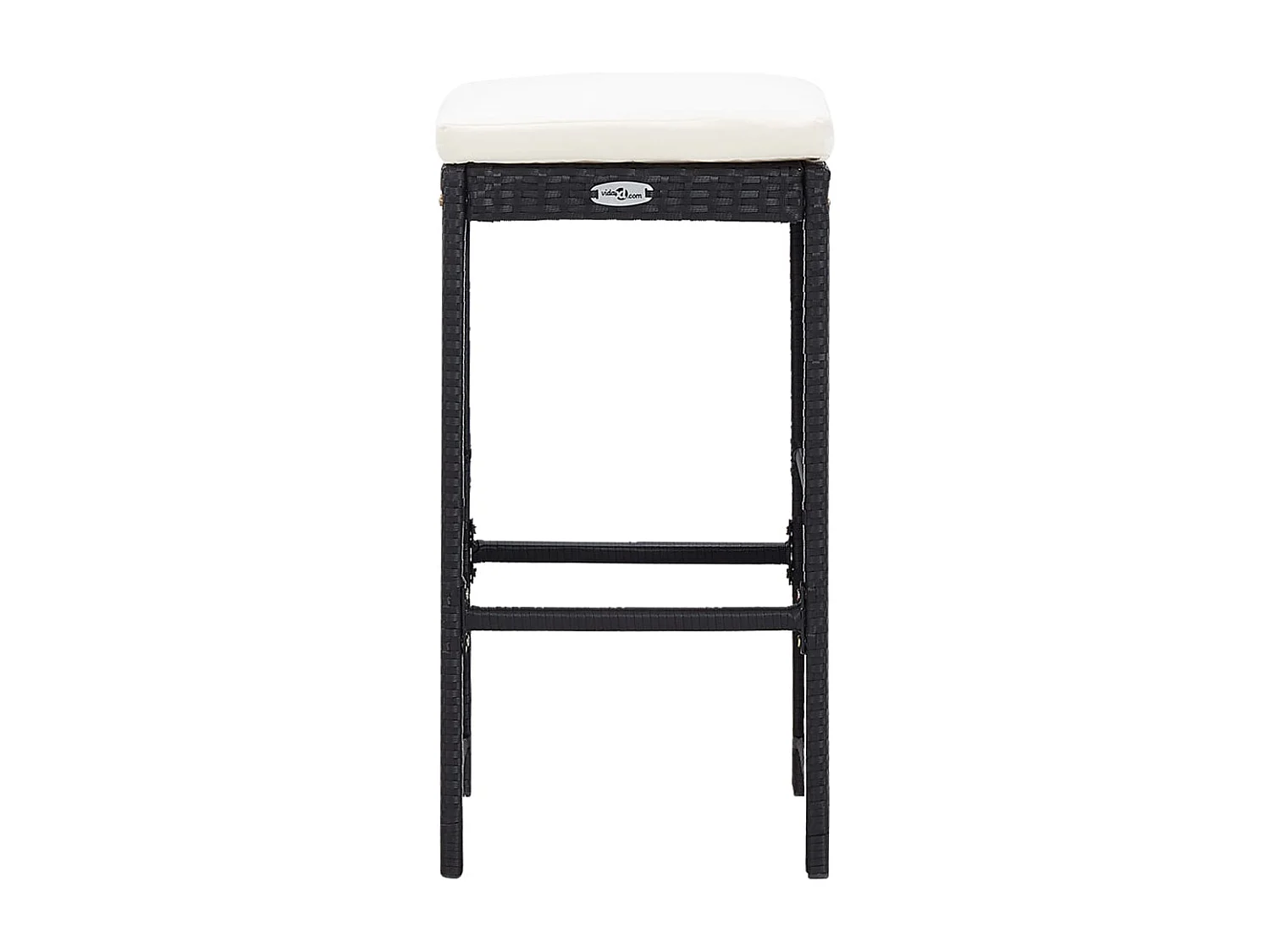 Deniz  Ensemble de bar d'extérieur 5 pcs Résine tressée et verre Noir