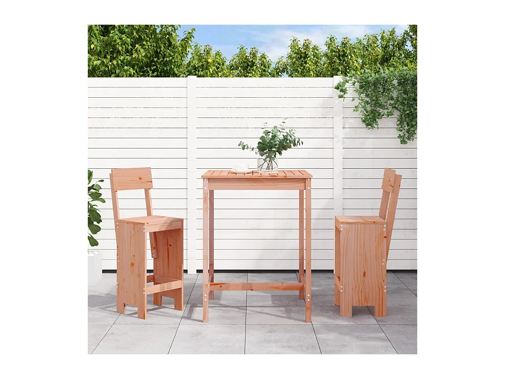 Xalor  Ensemble de bar de jardin 3 pcs bois massif de Douglas