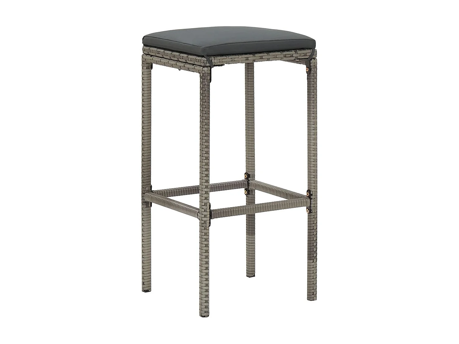 Kelton  Ensemble de bar de jardin 5 pcs gris bois massif acacia rotin