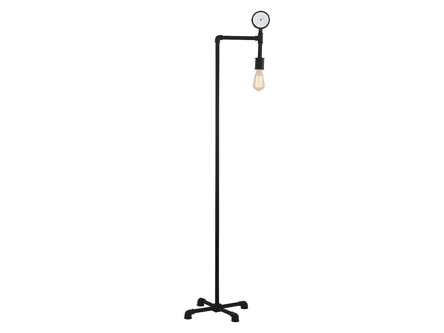 Lampadaire Ginny - Marron foncé - 40 x 40 x 170 cm
