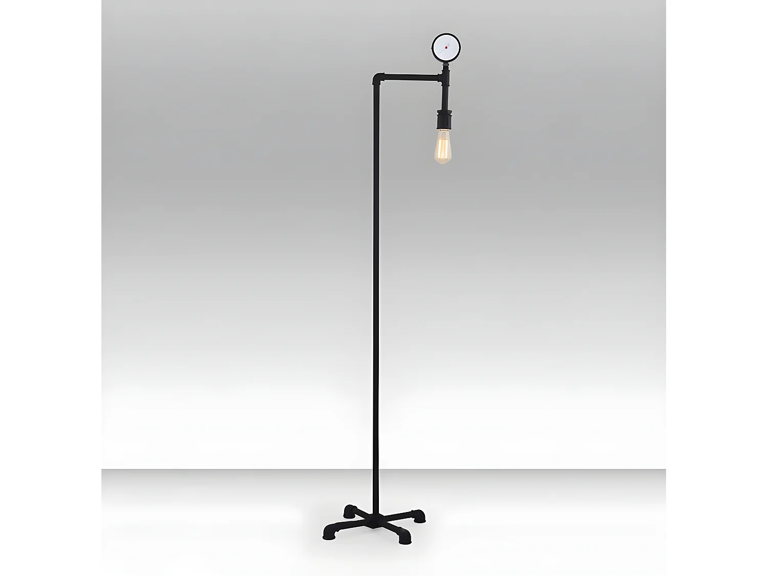 Lampadaire Ginny - Marron foncé - 40 x 40 x 170 cm