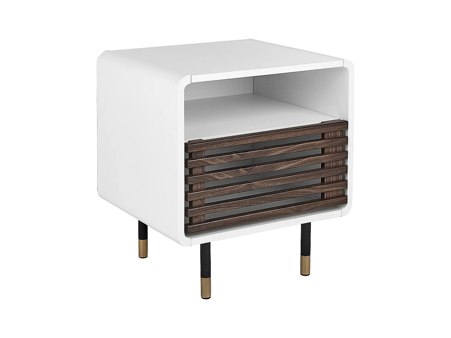 Table de nuit à 1 tiroir RIFLE Blanc