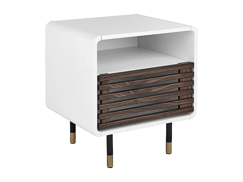 Comodino 1 cassetto RIFLE Bianco