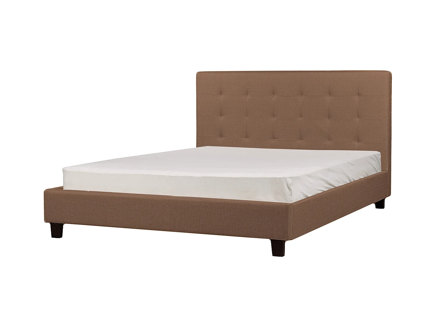 Bed stof bruin 160 x 200 cm LA ROCHELLE
