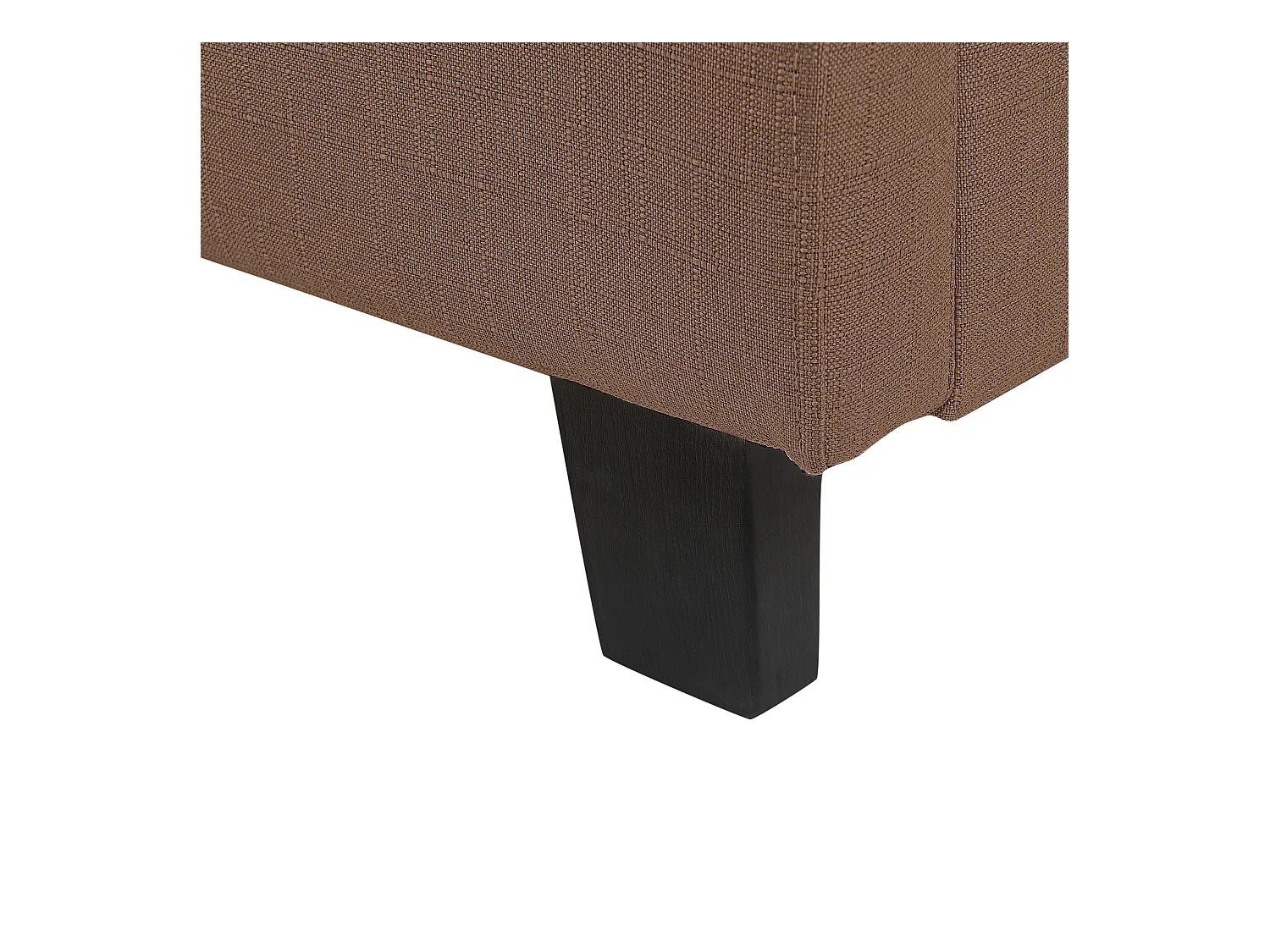 Lit double en tissu marron 160 x 200 cm LA ROCHELLE