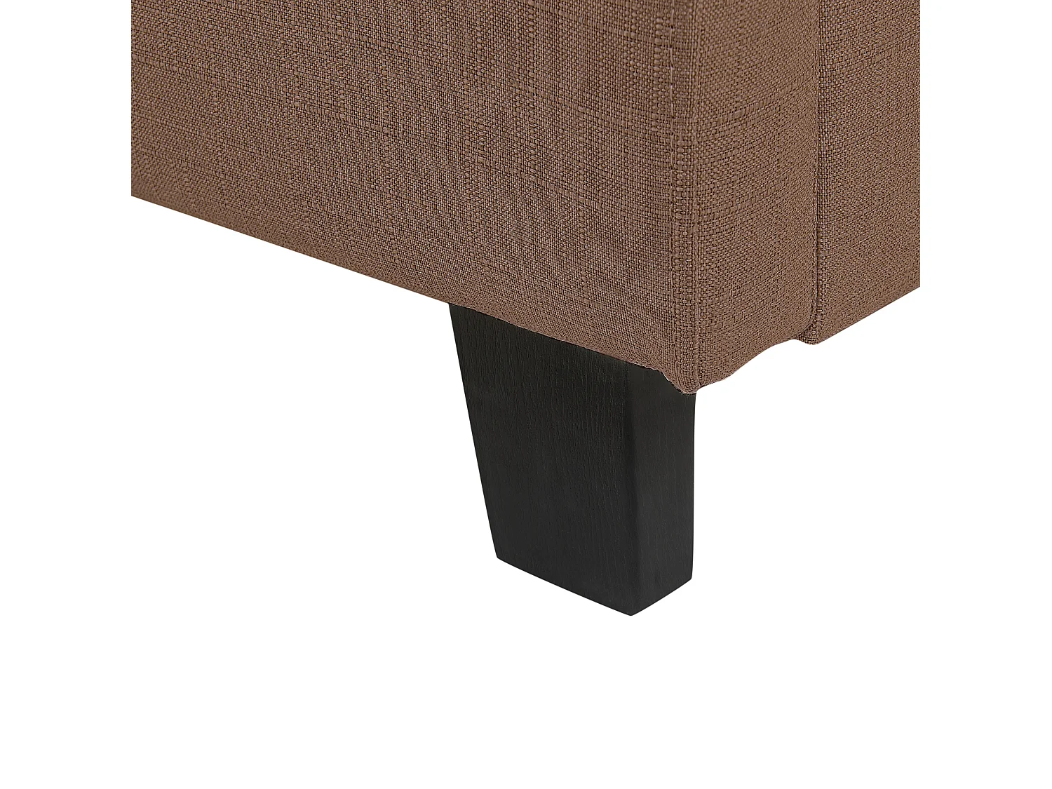 Lit double en tissu marron 160 x 200 cm LA ROCHELLE