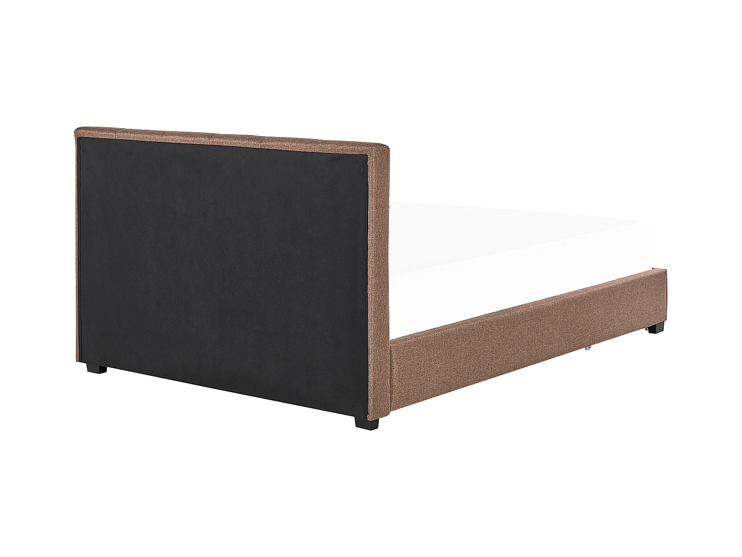 Polsterbett braun 180 x 200 cm mit Bettkasten modernes Bettgestell La Rochelle