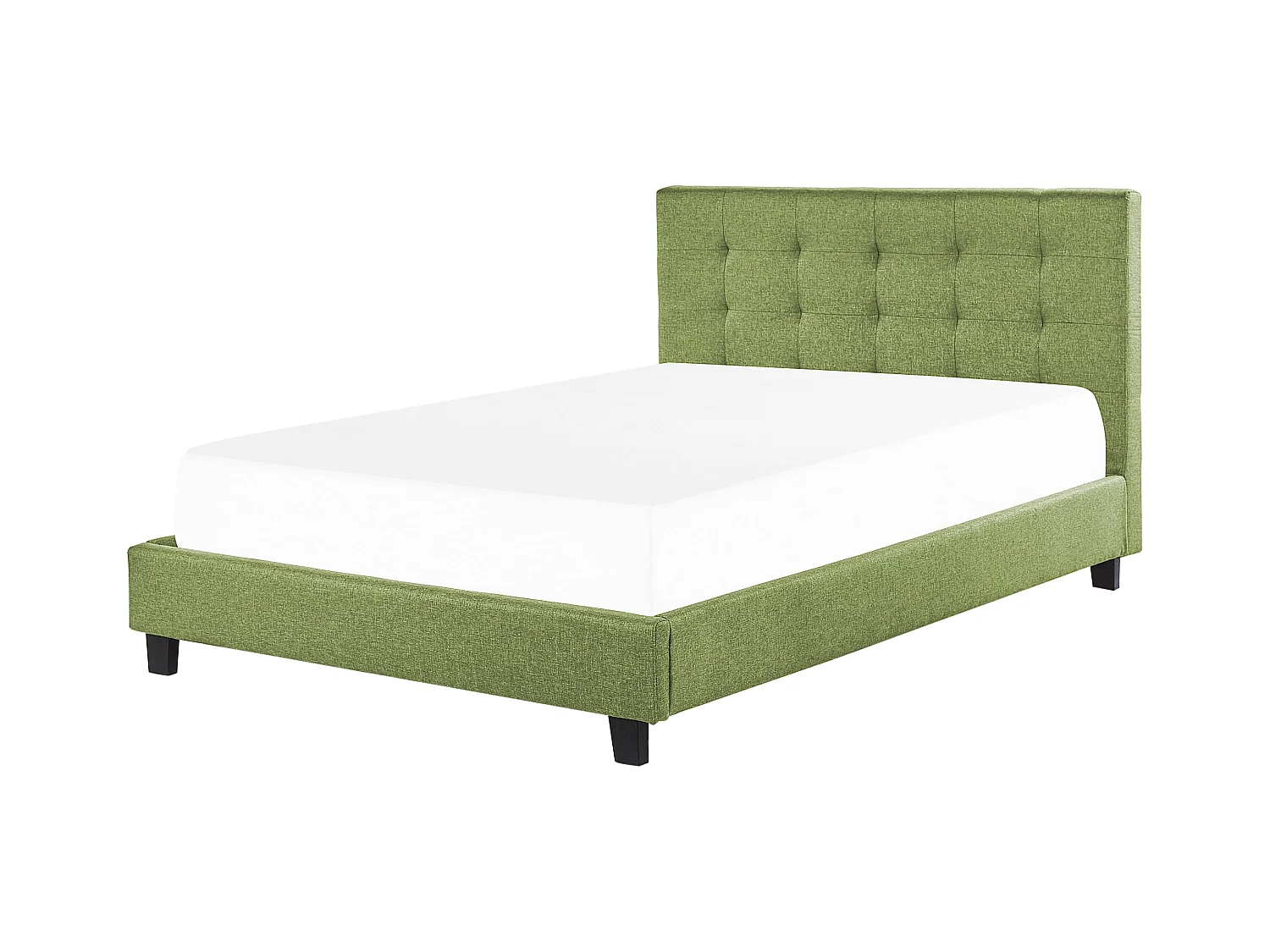 Lit avec sommier Tissu LA ROCHELLE 180 x 200 cm Vert