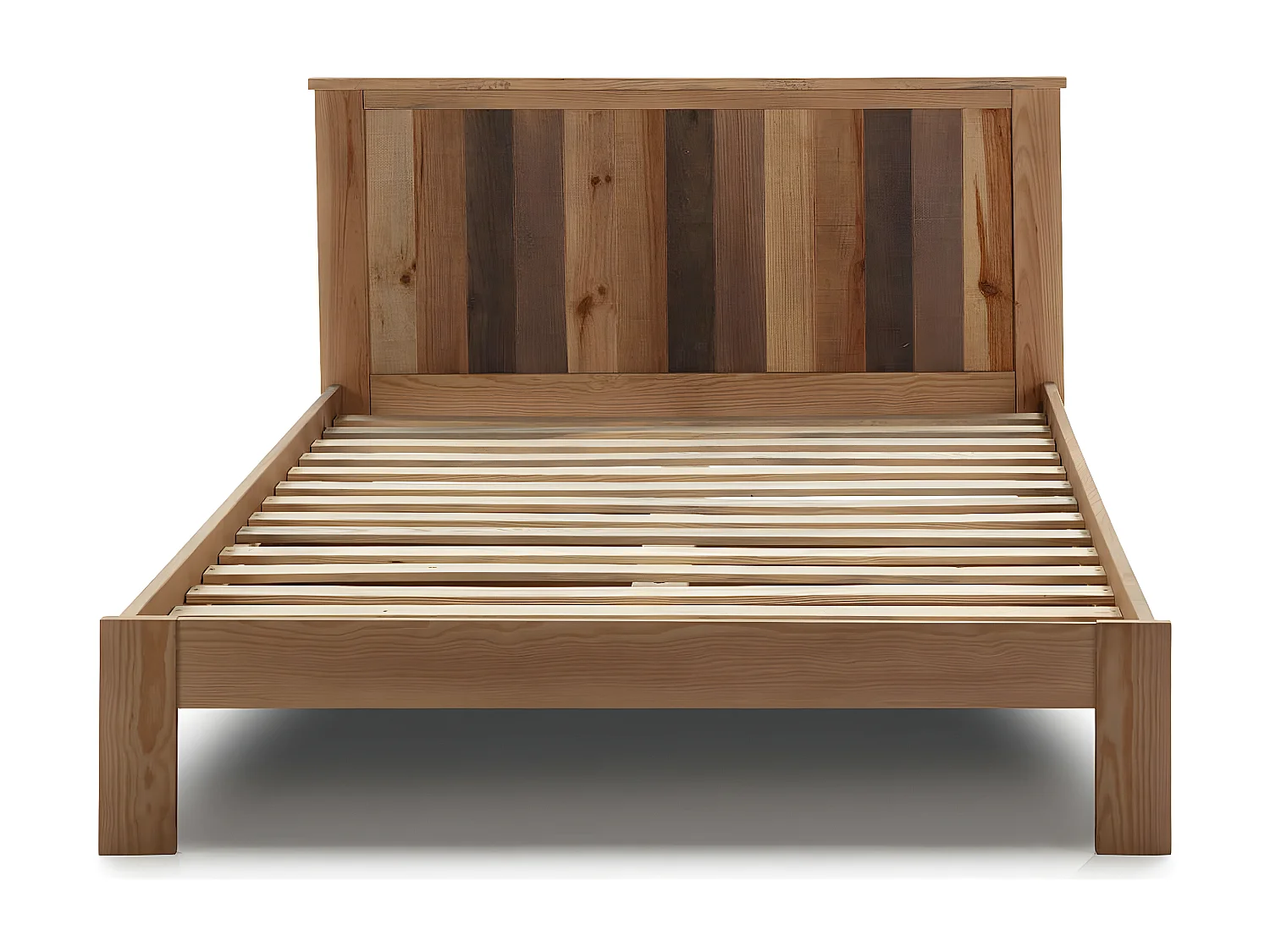 FRED - Lit 160x200 cm Bois Massif Ciré Naturel