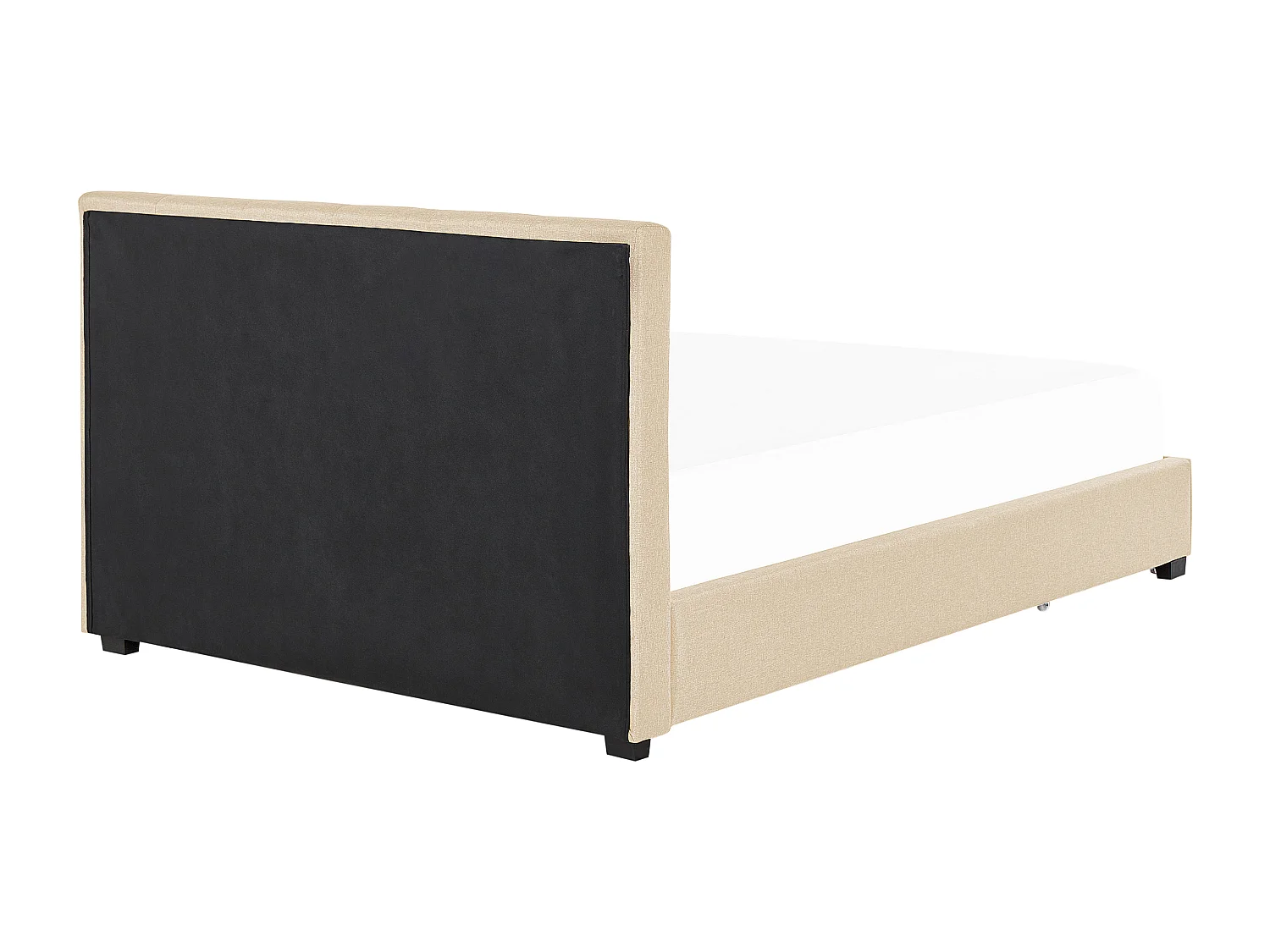 Bed met opbergruimte fluweel beige 180 x 200 cm LA ROCHELLE