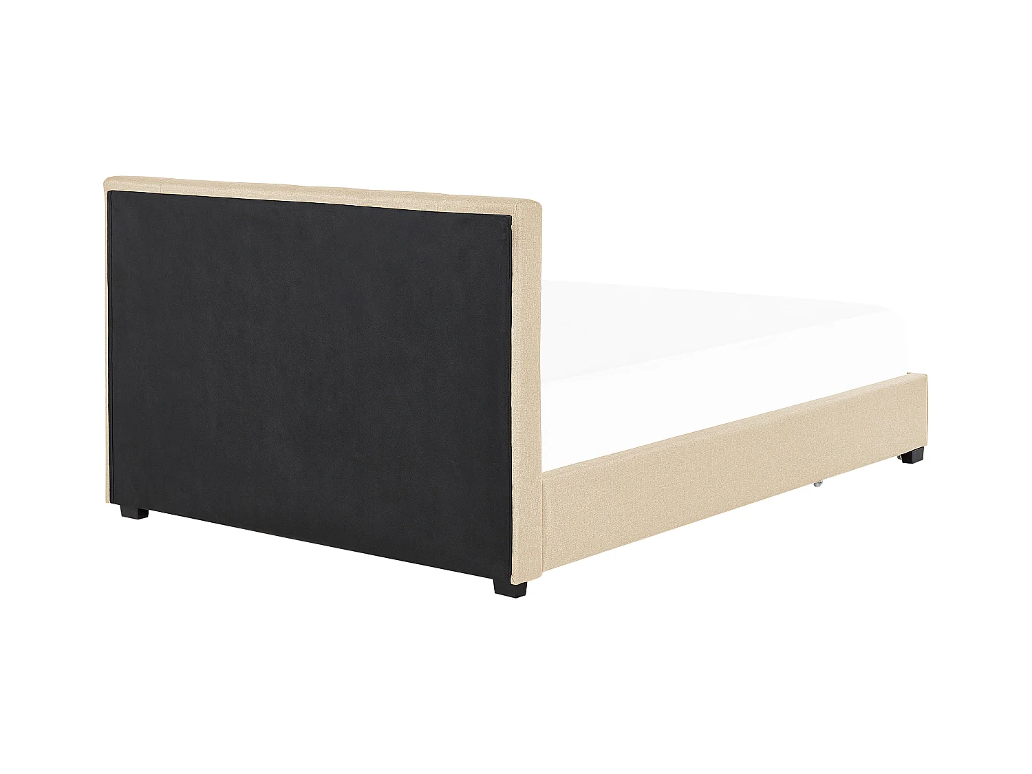Bed met opbergruimte fluweel beige 180 x 200 cm LA ROCHELLE