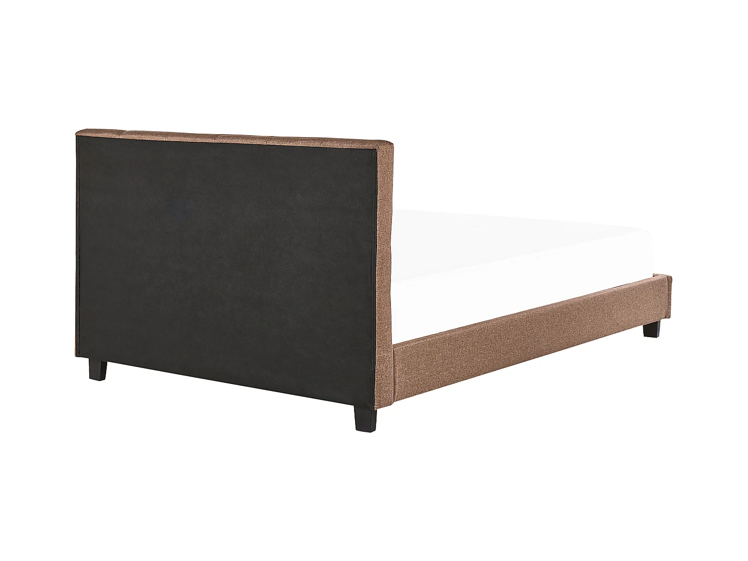 Bett Polsterbezug in Braun mit Lattenrost 180 x 200 cm La Rochelle