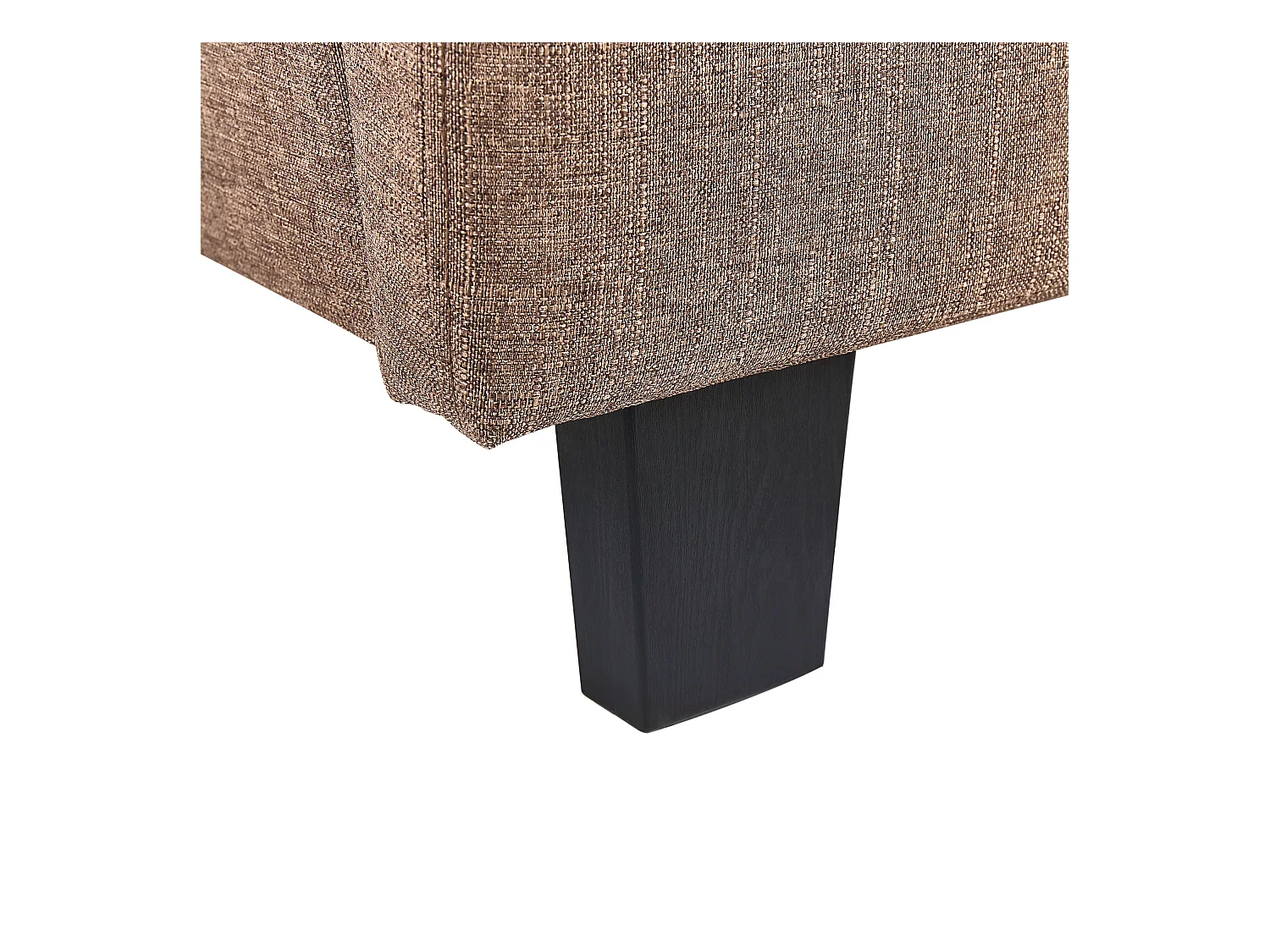 Lit avec sommier Tissu LA ROCHELLE 180 x 200 cm Marron