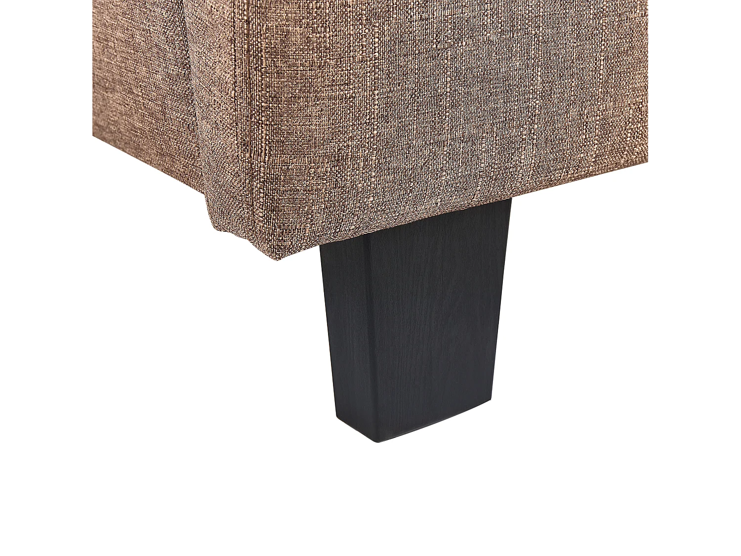 Bett Polsterbezug in Braun mit Lattenrost 180 x 200 cm La Rochelle