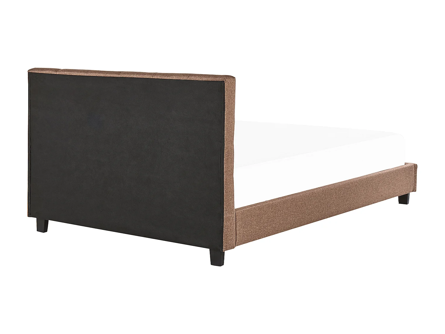 Bett Polsterbezug in Braun mit Lattenrost 180 x 200 cm La Rochelle