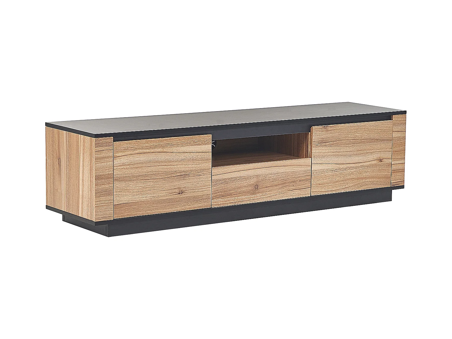 Meuble TV BILLINGS Marron/noir