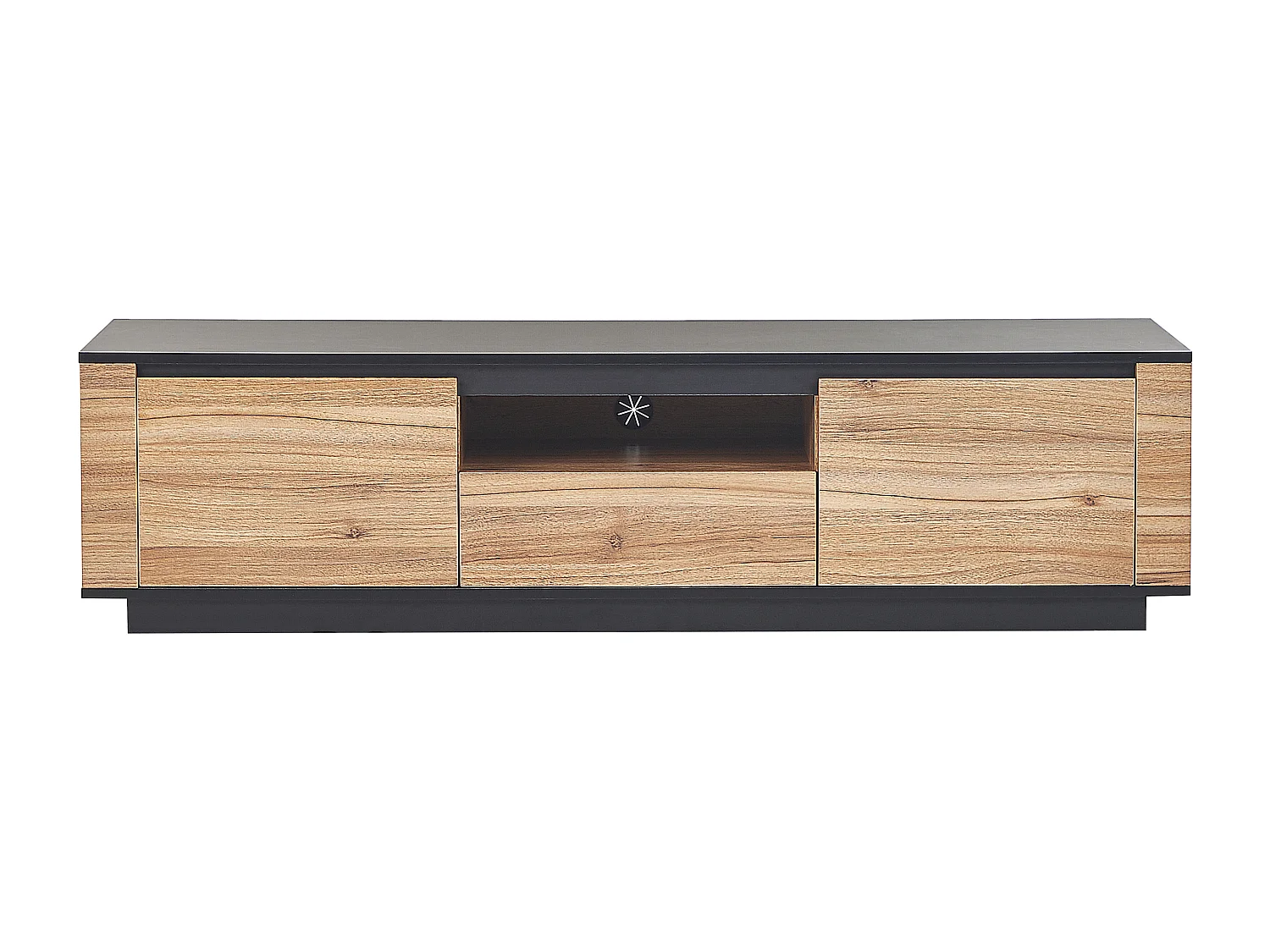 TV-meubel BILLINGS Bruin/zwart