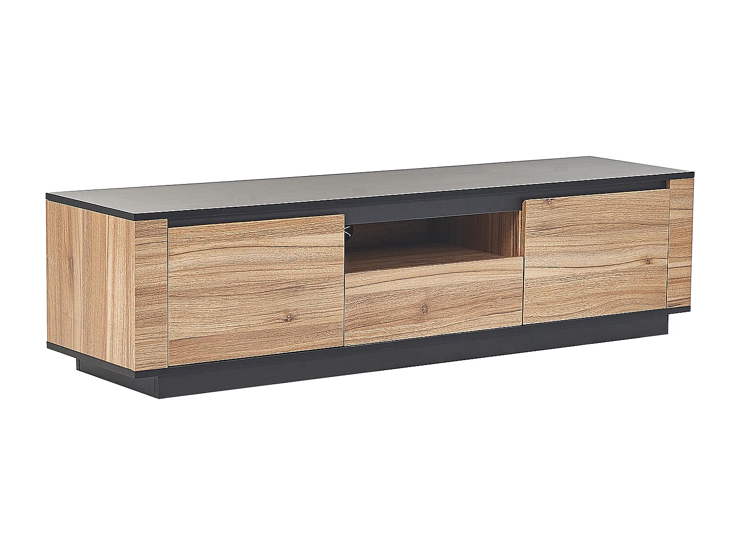 Meuble TV BILLINGS Marron/noir