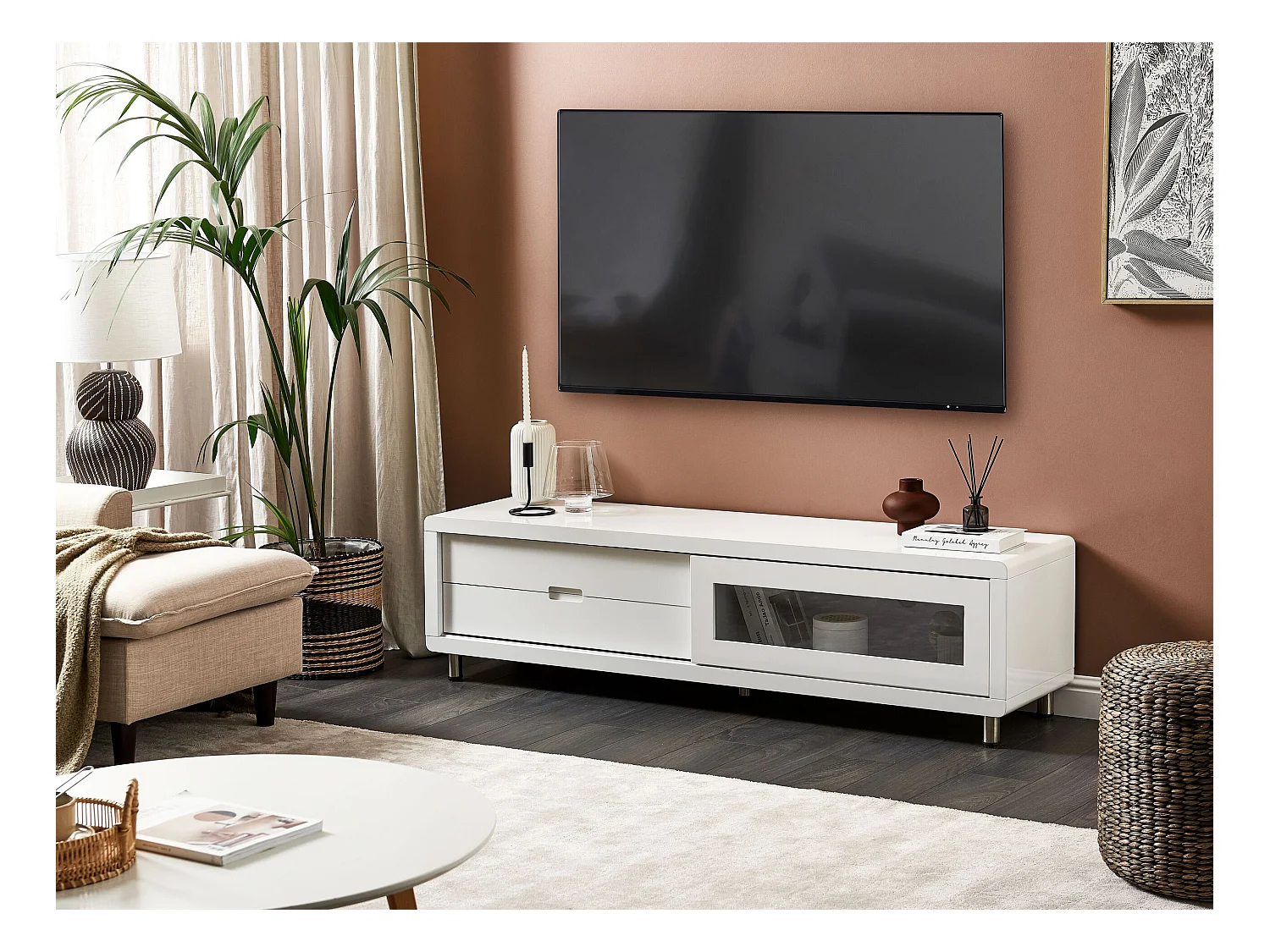 TV-meubel PEMBORKE Wit