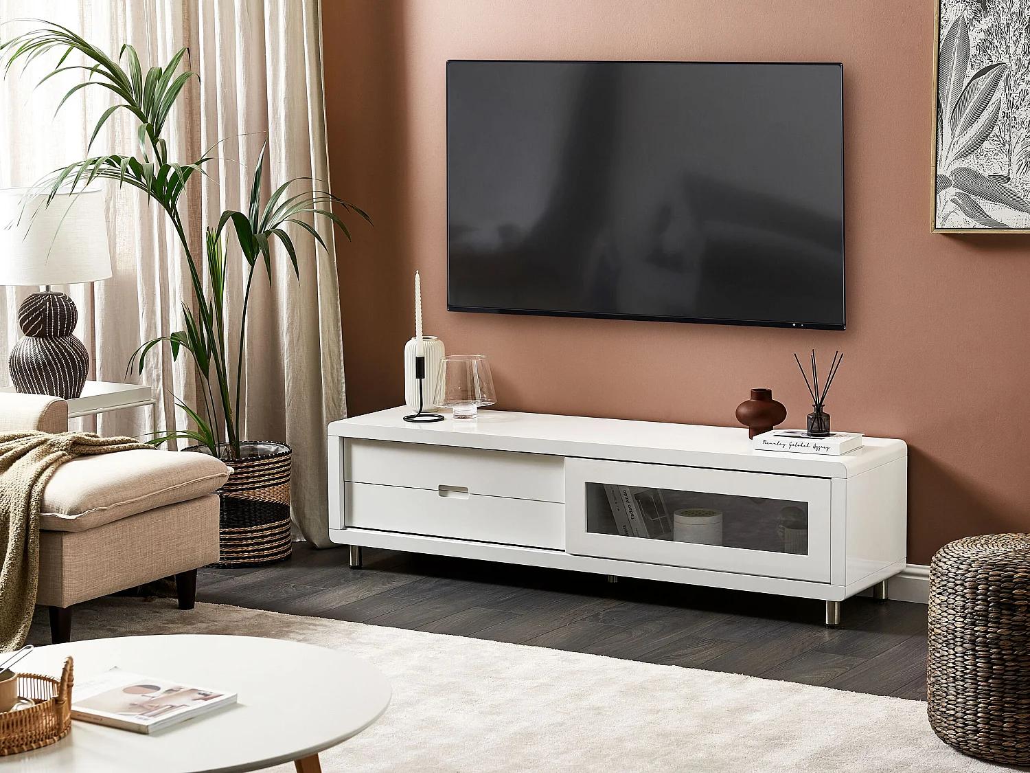 Meuble TV PEMBORKE Blanc