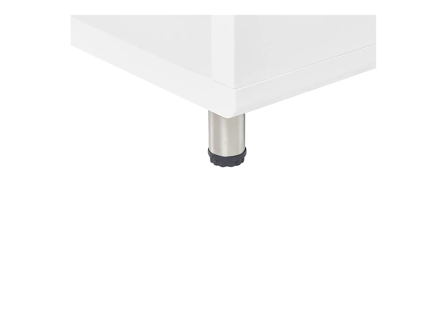 TV-Schrank Holzoptik / weiß Hochglanz 159 cm 2 Schubladen 2 Regale Modern Knox