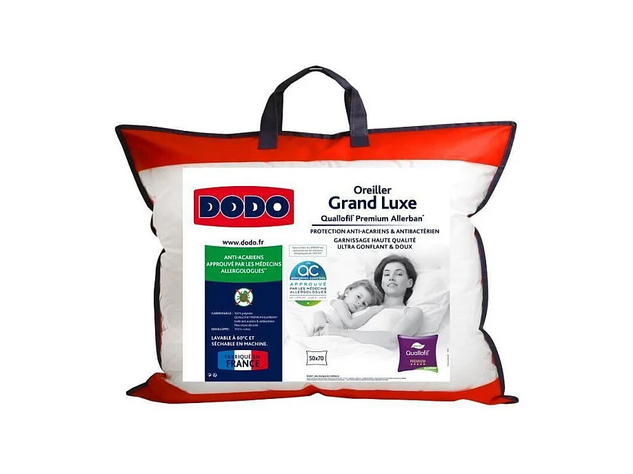 DODO Oreiller Grand luxe Quallofil Allerban 50x70cm
