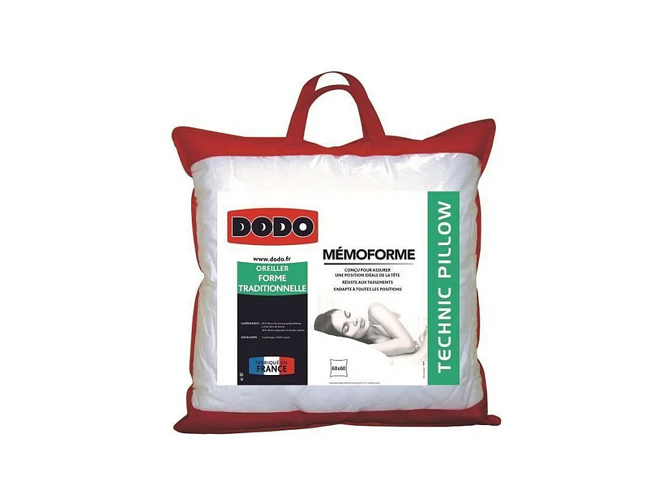 DODO Oreiller a memoire de forme MEMOFORME 60x60cm