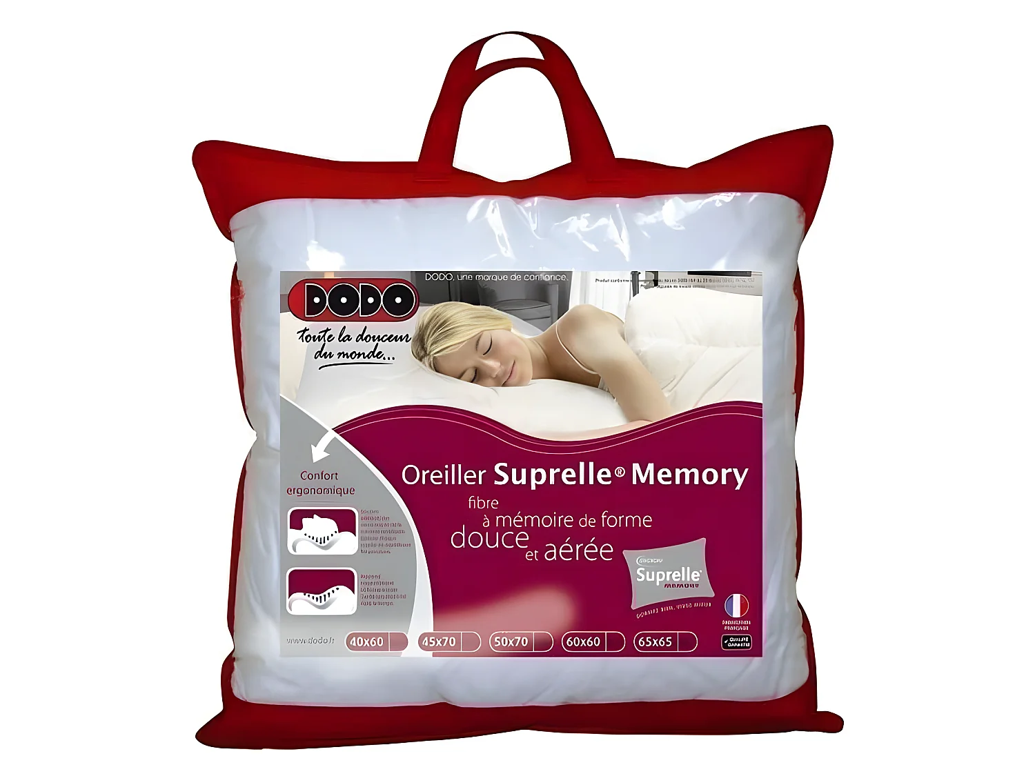 Memory-Schaumkissen DODO SUPRELLE MEMORY 65x65cm - Ergonomisch