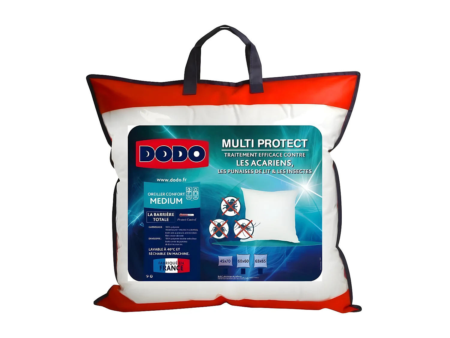 Almohada MULTIPROTECT - 65 x 65 cm DODO Confort Médium