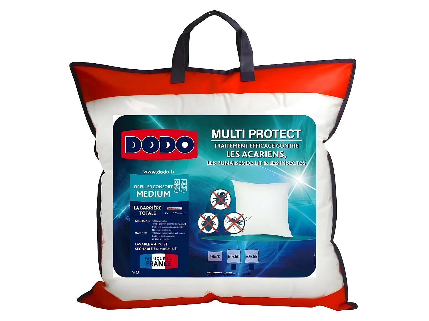 Kissen MULTIPROTECT - 65 x 65 cm DODO Confort Médium