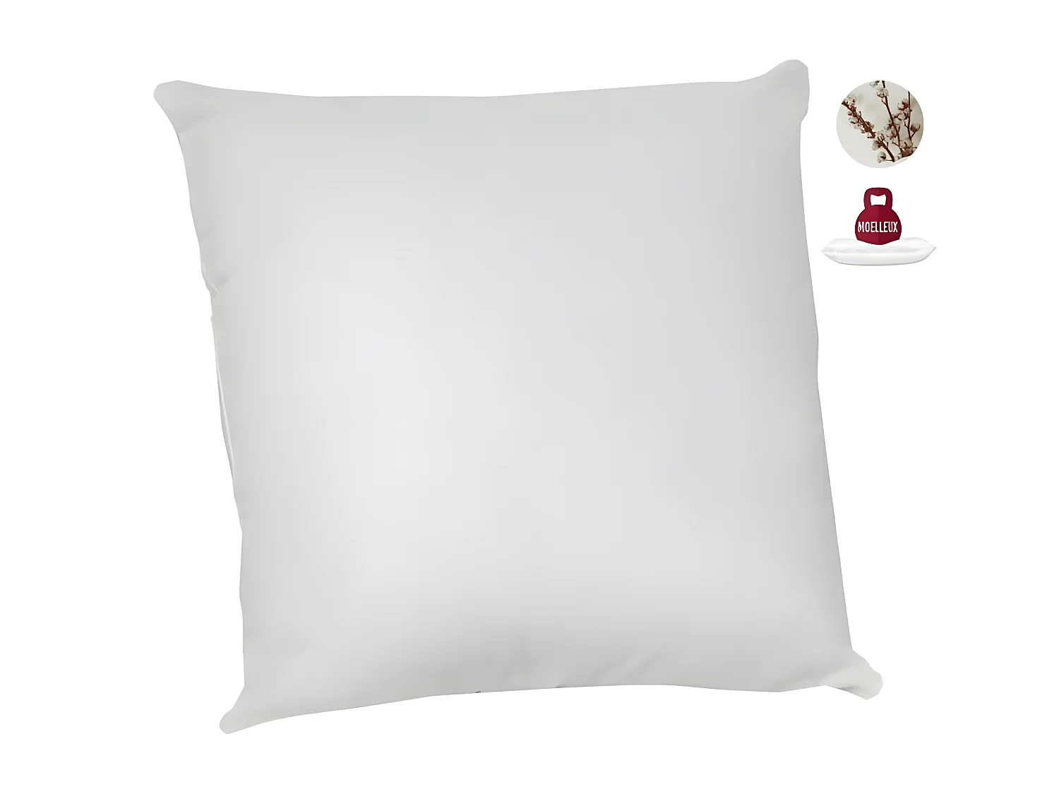Lot de 2 oreillers anti-acariens - 60 x 60 cm - 100% coton Bio - ABEIL