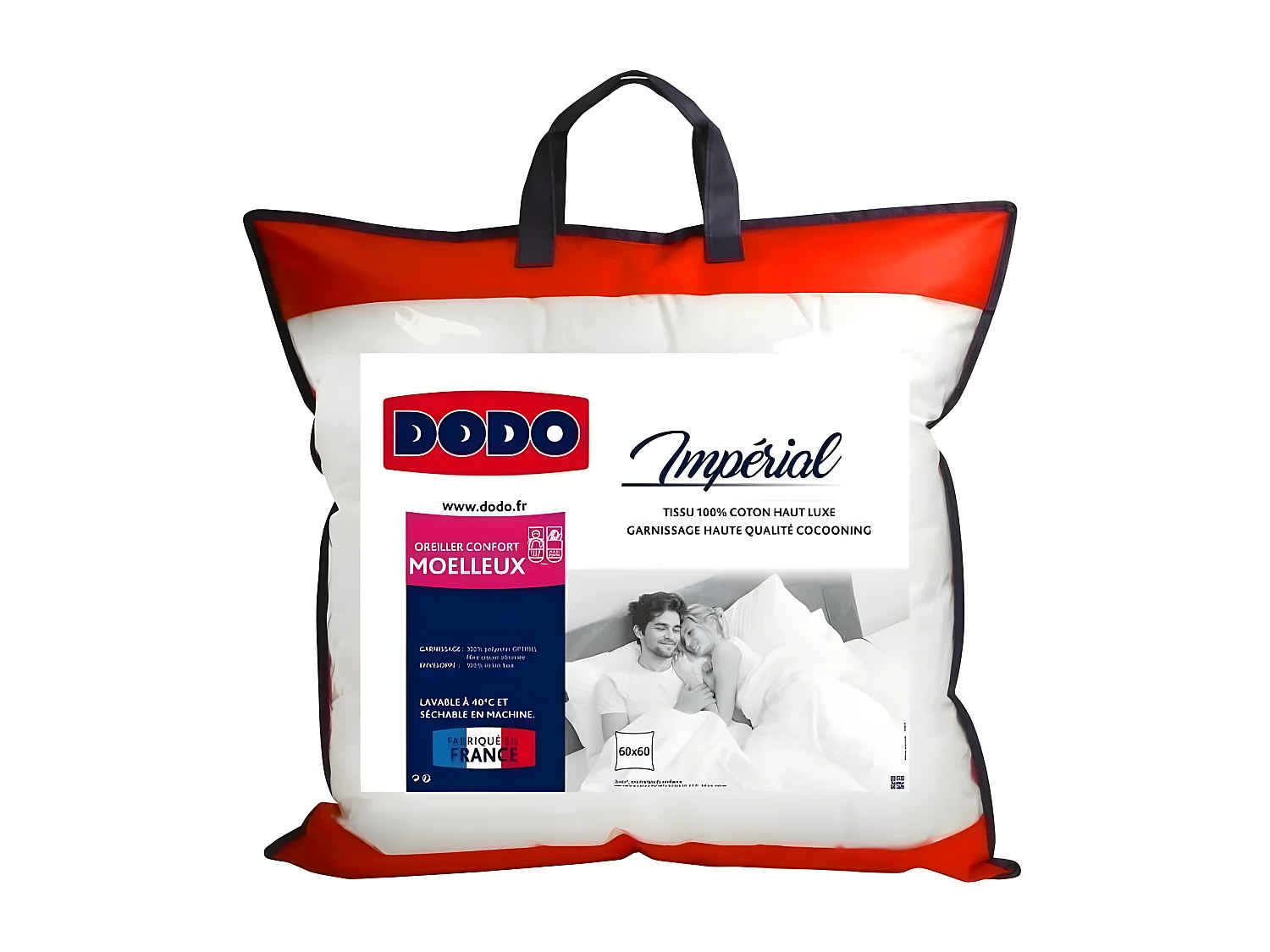 DODO Oreiller moelleux Imperial - 60 x 60 cm - Blanc