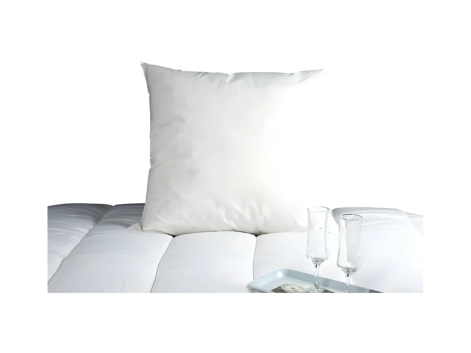 Cuscino Piume d'Oca MORZINE Anti-Acari 65x65cm Bianco Comfort Medio