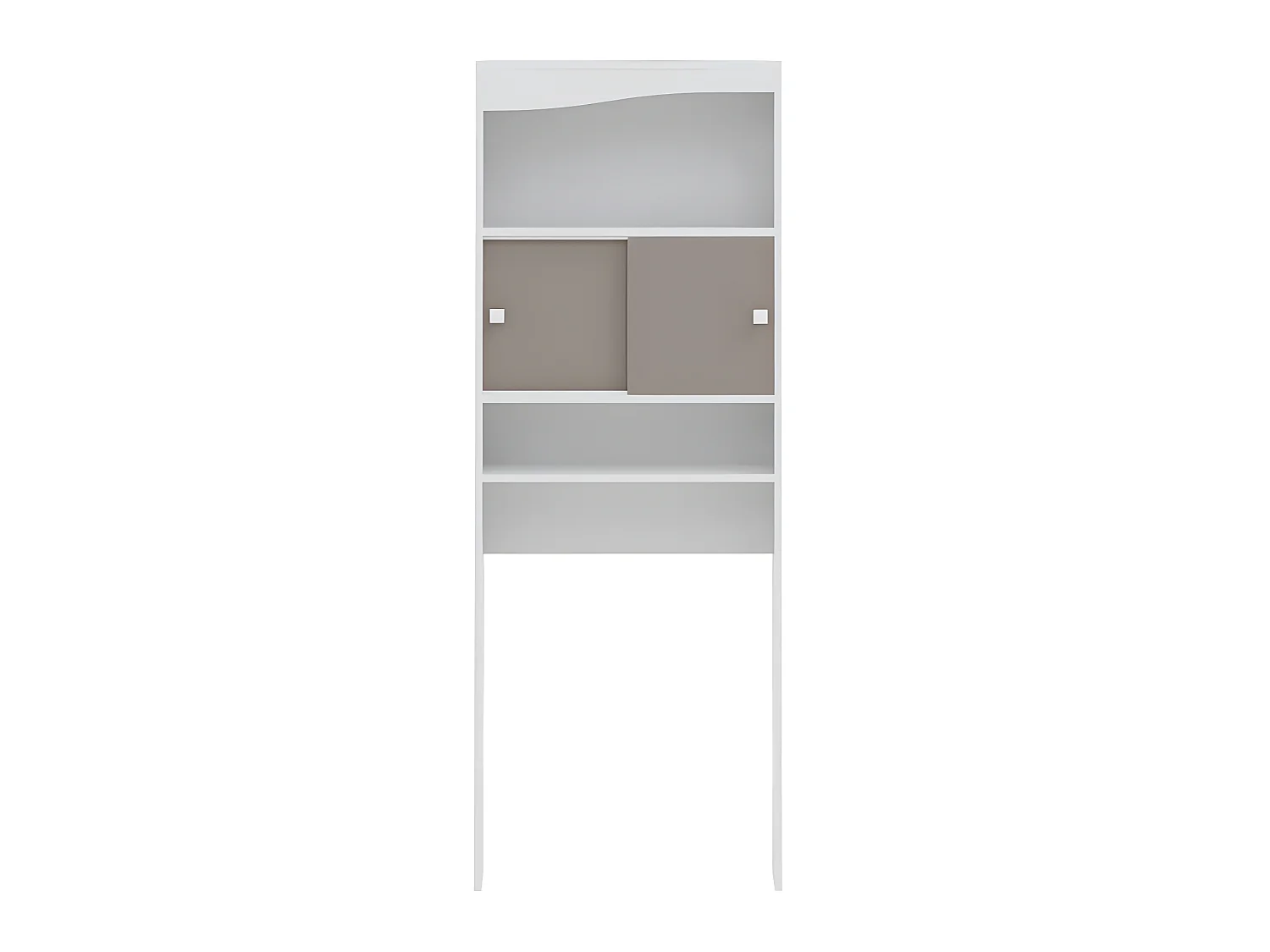 Meuble wc WAVE Blanc et Taupe 64 X 177