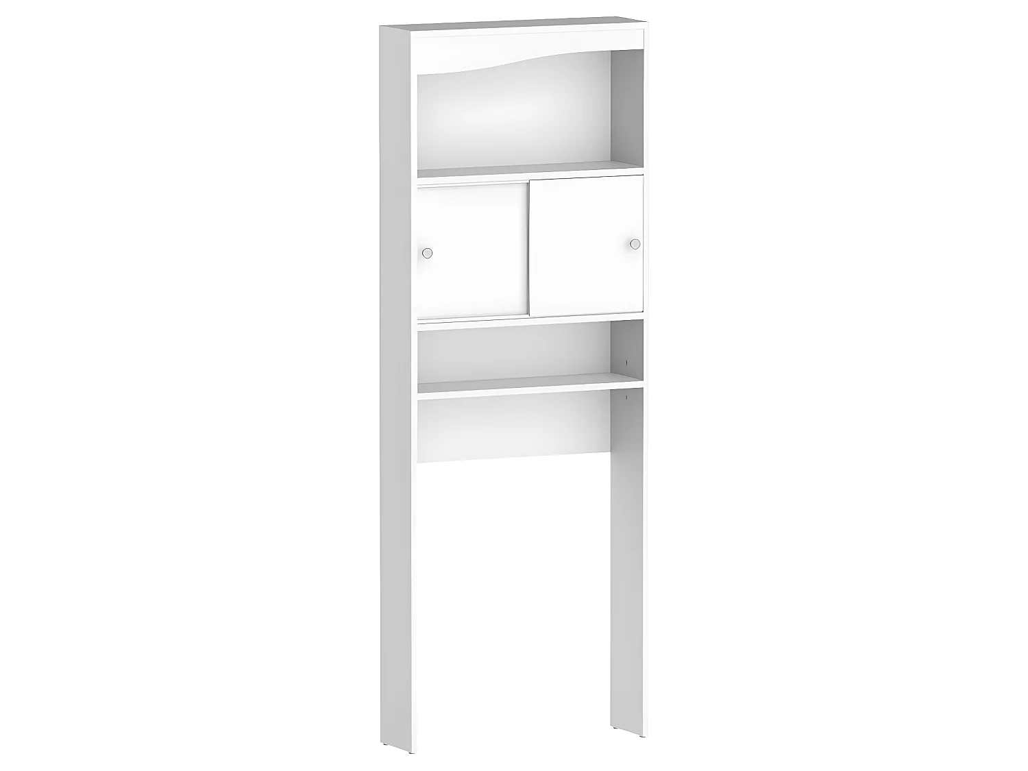 Meuble wc WAVE Blanc et Chêne naturel 64 X 177